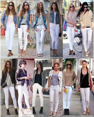 เทคนิคใส่ยีนส์สีขาว