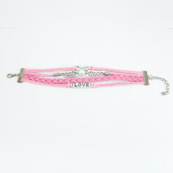 กำไลข้อมือ ปีกนกไข่มุก ป้ายอักษร love -005-2