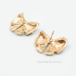 ต่างหูทรงรูปโบว์ สีดำปักด้วยเพชร-103-1