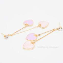 ต่างหูแบบห้อย หัวใจคู่-123-3