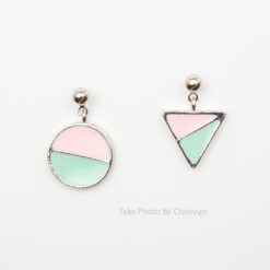 ต่างหูสองสไตล์ ทรงกลม และสามเหลี่ยม-136-1