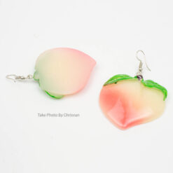 ต่างหูรูปผลท้อชมพู-113-1