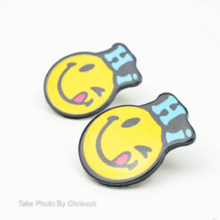 ต่างหู น่ารัก ๆ รูปหน้าแลบลิ้น พร้อมข้อความ HI-112-2