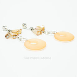 ต่างหูสไตล์เกาหลี ห้อยด้วยหินสีโปร่ง-157-2