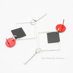 ต่างหูแบบห้อย ทรงสี่เหลี่ยมแบบห้อย-162-1