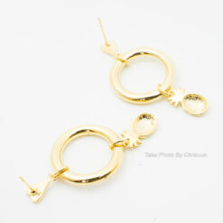 ต่างหูห้อย แบบห่วงสีทอง-189-2