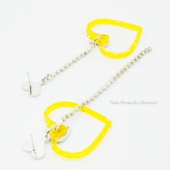 ต่างหูแบบห้อยรูปหัวใจ 1 คู่ 2 แบบ-203-1