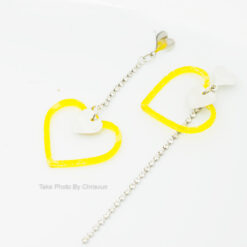 ต่างหูแบบห้อยรูปหัวใจ 1 คู่ 2 แบบ-203-3