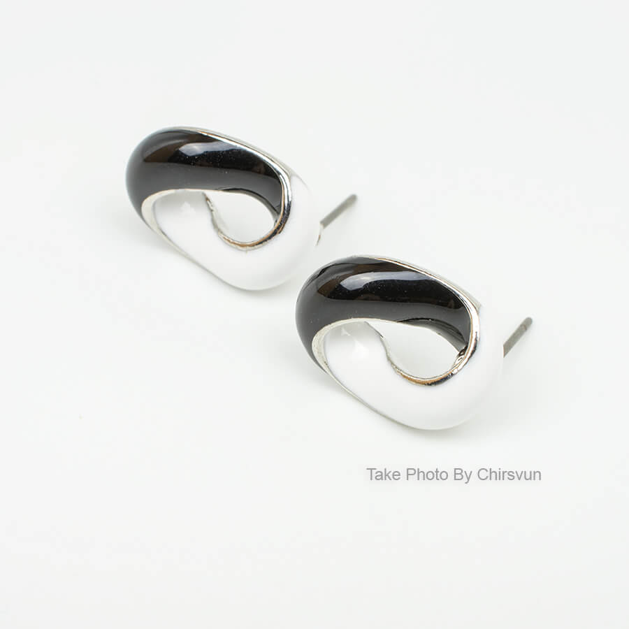 ต่างหูแป้นรูปเลขศูนย์-212-3 ต่างหูแป้นรูปเลขศูนย์-212-3