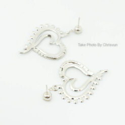 ต่างหูเพชร ทรงรูปหัวใจ-243-3