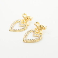 ต่างหูห้อยโบว์ รูปหัวใจ-276-3