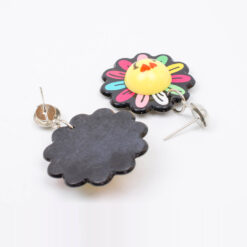 ต่างหูห้อย ลายดอกไม้สีรุ้ง-277-3