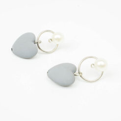 ต่างหูห้อย หัวใจสีเทา-313-2