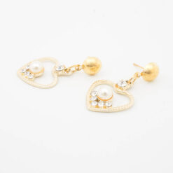 ต่างหูแป้นมุกห้อยด้วยหัวใจ-328-3