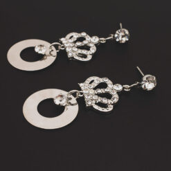 ต่างหูห้อยด้วยมงกุฎและห่วงกลม-320-3