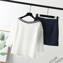 เซต 2 ชิ้น เสื้อ +กระโปรง