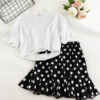2 Piece Set - เสื้อ+กระโปรง-354-1