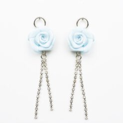 ต่างหูแบบห้อยรูปกุหลาบสีฟ้า-376-1