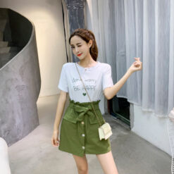 เซตสองชิ้น เสื้อ+กระโปรง-355-1