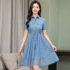 Shirt Dress กระโปรงผ้าซีทรู-614