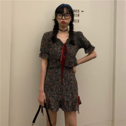 2 piece set - เสื้อ+กระโปรง-691